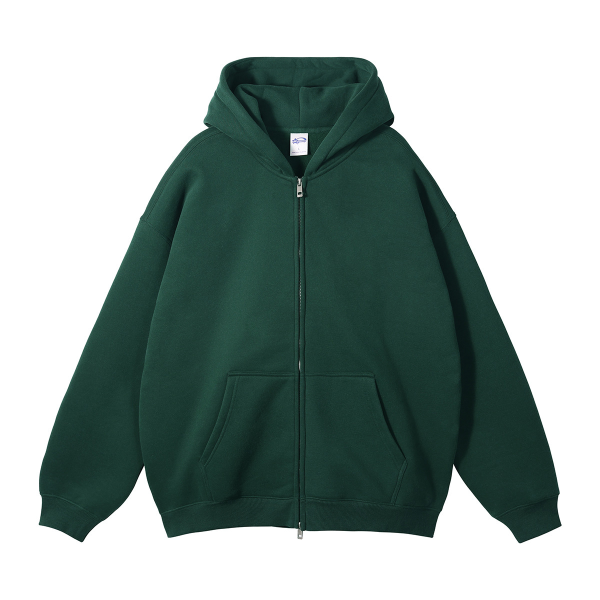 Men's 350G Fleece Lined Double Zip Hoodie Set, GorgeousBen Oversized Streetwear Tracksuit, Casual Winter Loungewear for Daily Wea