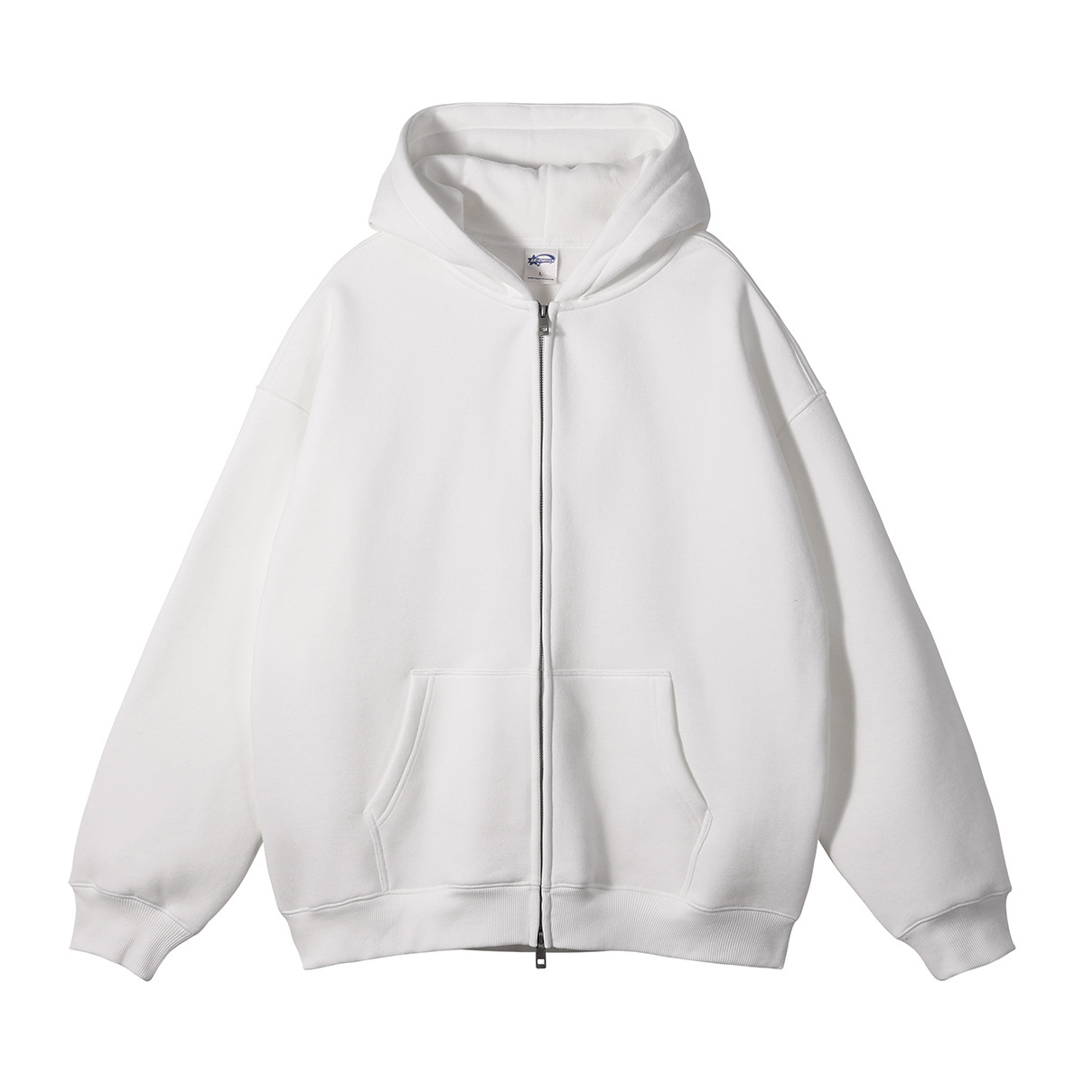 Men's 350G Fleece Lined Double Zip Hoodie Set, GorgeousBen Oversized Streetwear Tracksuit, Casual Winter Loungewear for Daily Wea