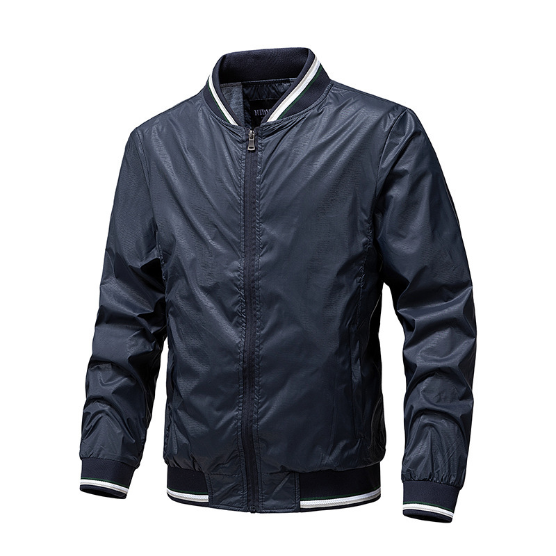 Amazon Summer Thin Casual Jacket Men's Elastic Anti-Wrinkle New Breathable Jacket Trendy Cross-Border Fashion Men's Clothing