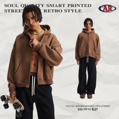 Boxy version-f50 sweatshirt-brown