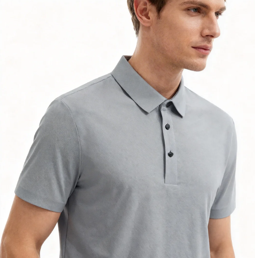 GorgeousBen Men's High Stretch Ice Silk Polo Shirts