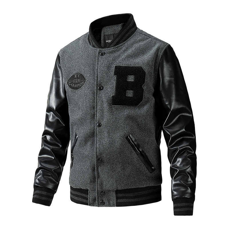 Men's Autumn and Winter Baseball Jacket, Trendy Casual Men's Embroidered Oversized Jacket, Cross-Border Foreign Trade Men's Clothing, Carhartt Jacket