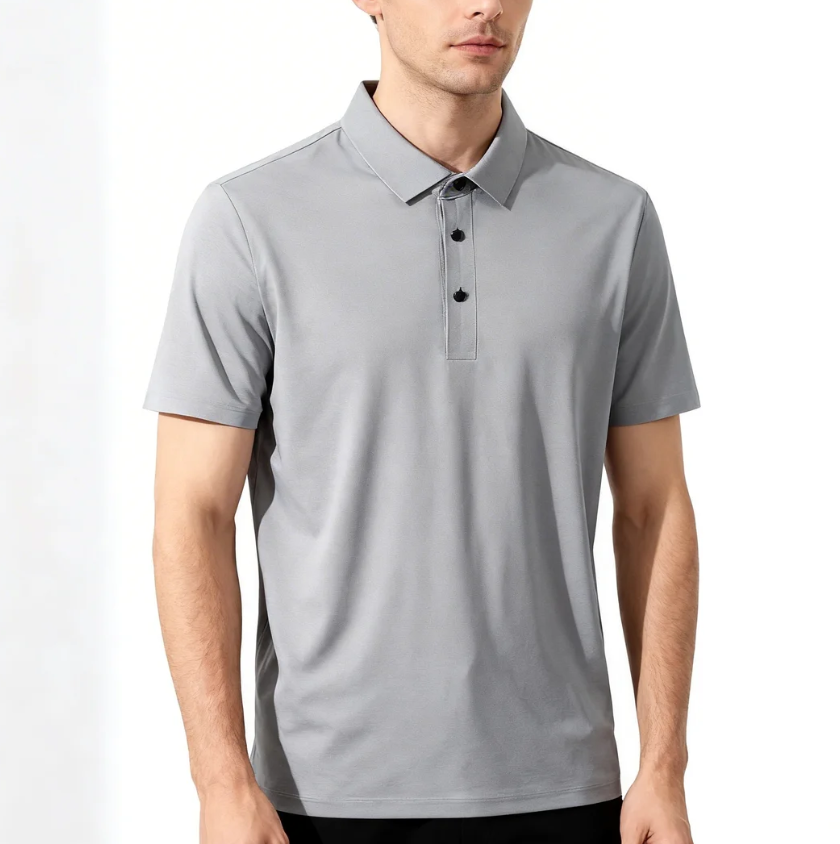 GorgeousBen Men's High Stretch Ice Silk Polo Shirts