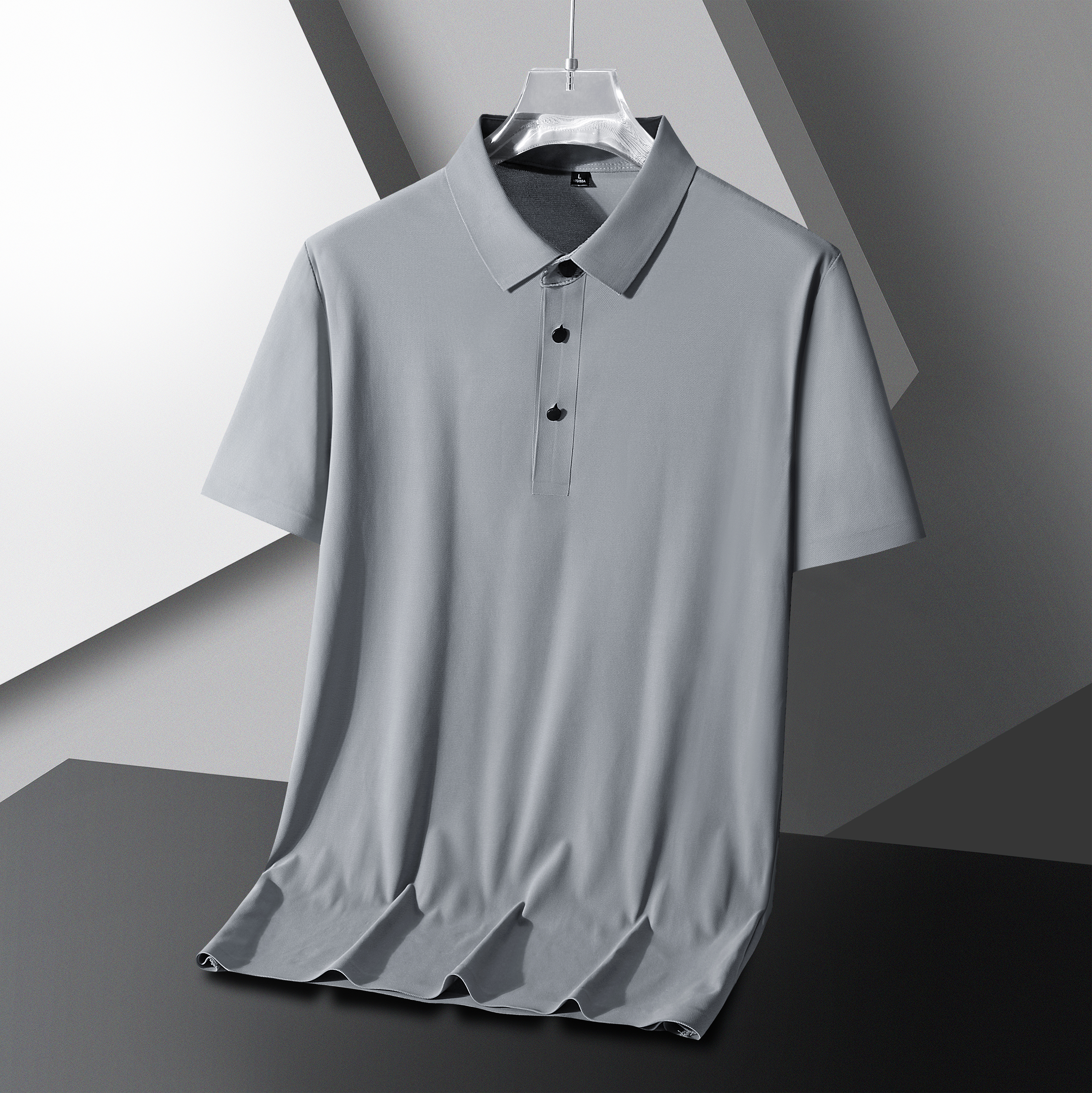 GorgeousBen Men's High Stretch Ice Silk Polo Shirts