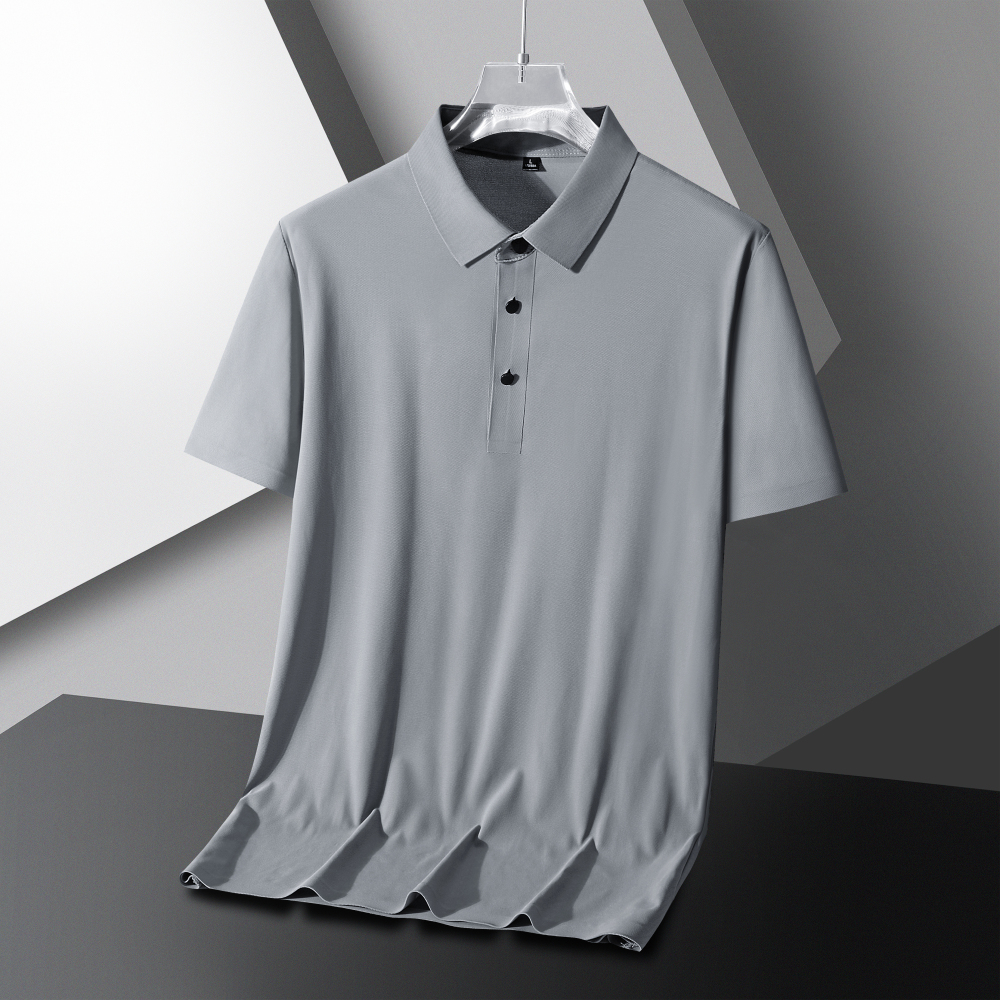 GorgeousBen Men's High Stretch Ice Silk Polo Shirts