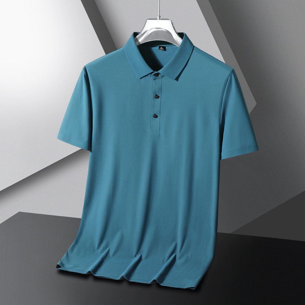 GorgeousBen Men's High Stretch Ice Silk Polo Shirts