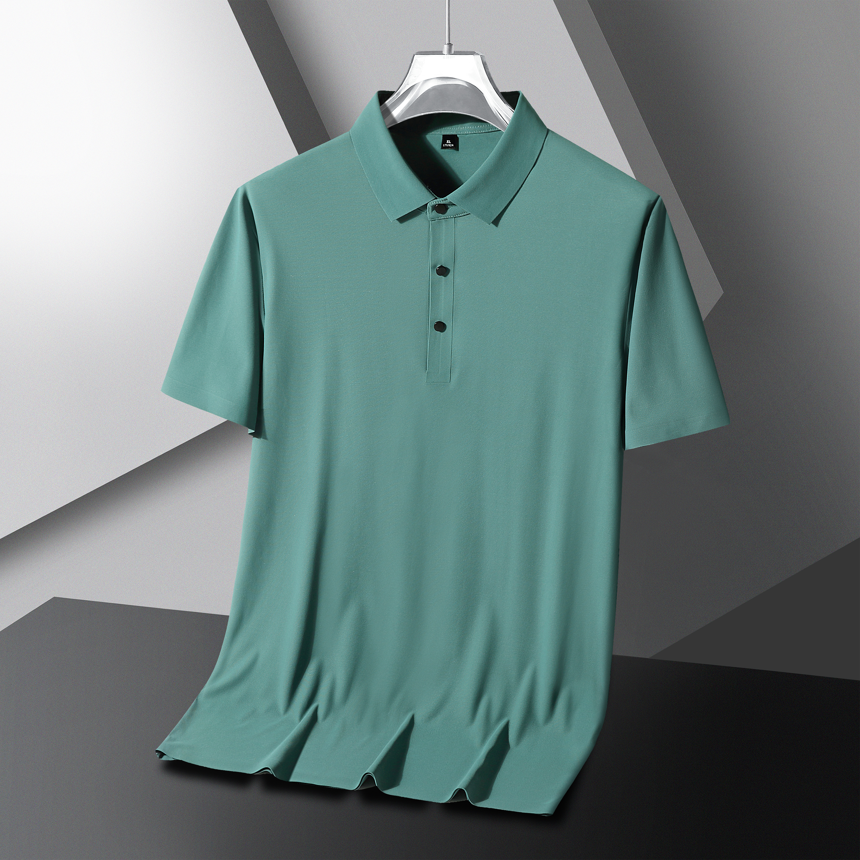 GorgeousBen Men's High Stretch Ice Silk Polo Shirts
