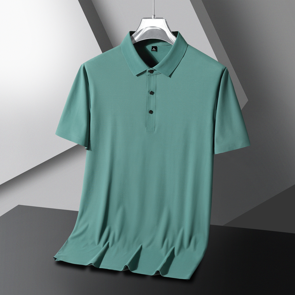 GorgeousBen Men's High Stretch Ice Silk Polo Shirts