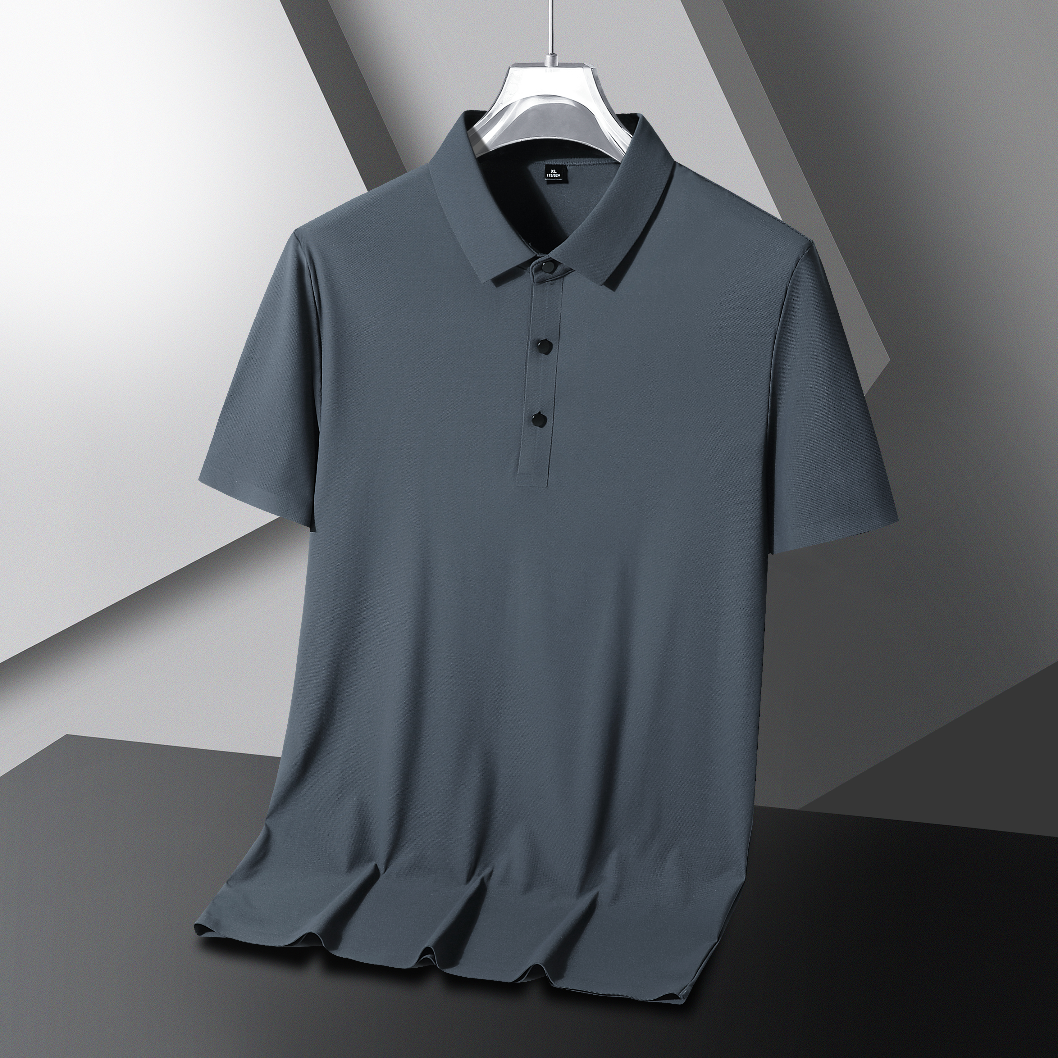 GorgeousBen Men's High Stretch Ice Silk Polo Shirts