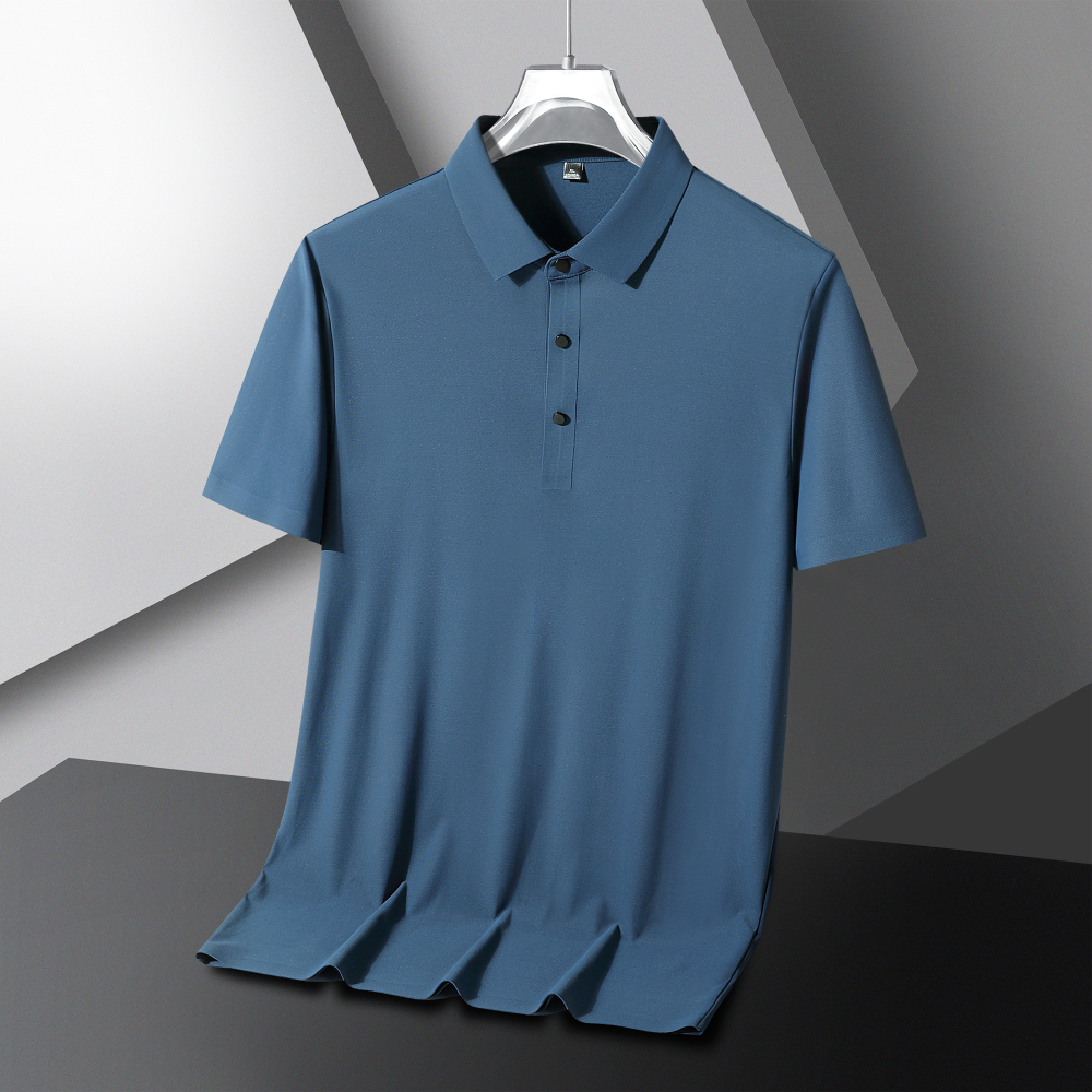 GorgeousBen Men's High Stretch Ice Silk Polo Shirts