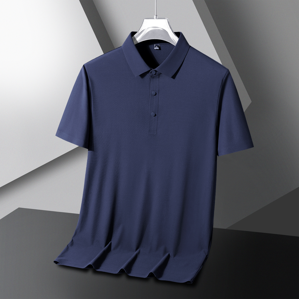 GorgeousBen Men's High Stretch Ice Silk Polo Shirts