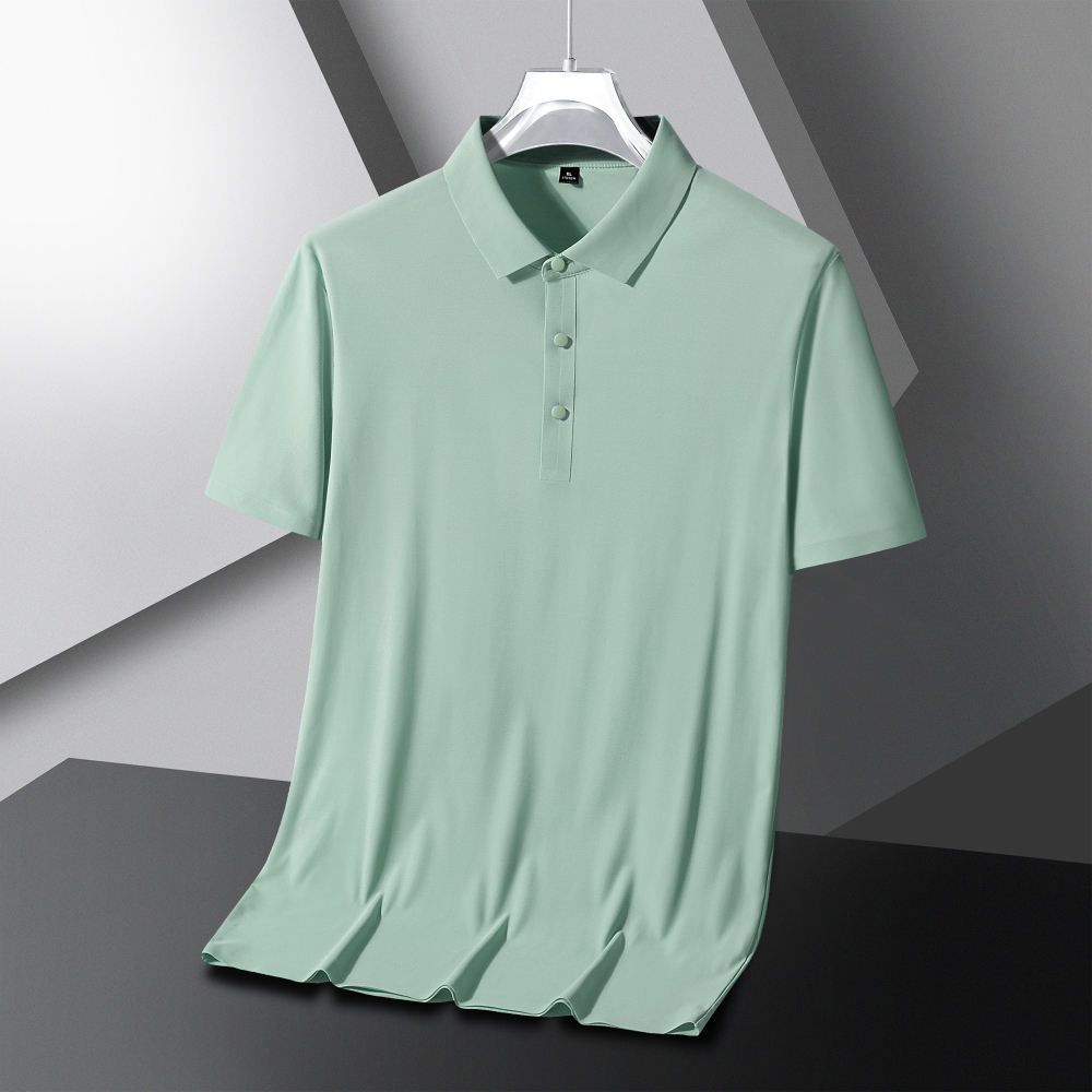 GorgeousBen Men's High Stretch Ice Silk Polo Shirts