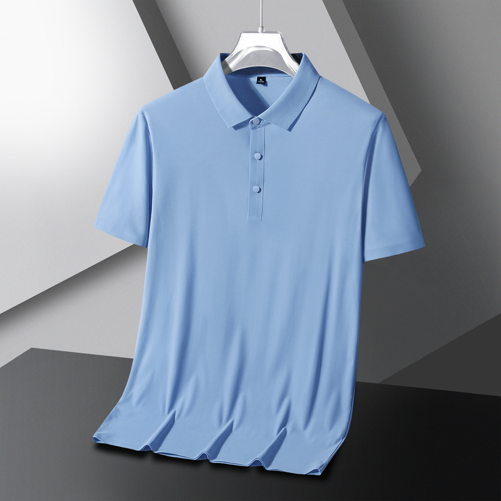 GorgeousBen Men's High Stretch Ice Silk Polo Shirts