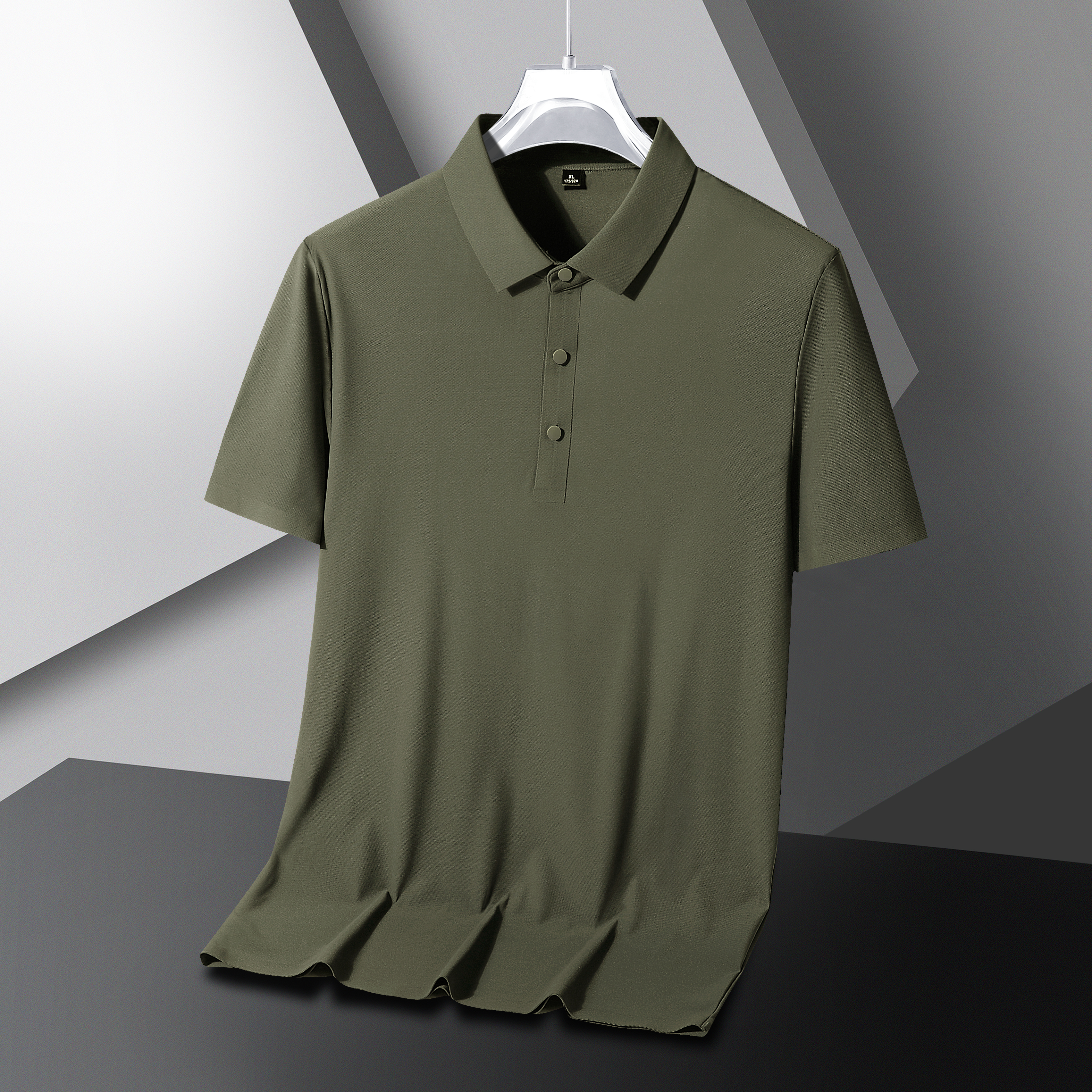 GorgeousBen Men's High Stretch Ice Silk Polo Shirts
