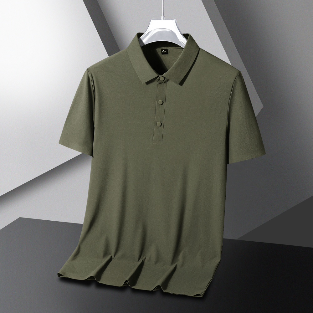 GorgeousBen Men's High Stretch Ice Silk Polo Shirts
