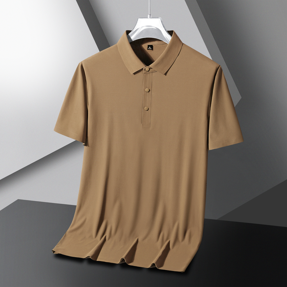 GorgeousBen Men's High Stretch Ice Silk Polo Shirts