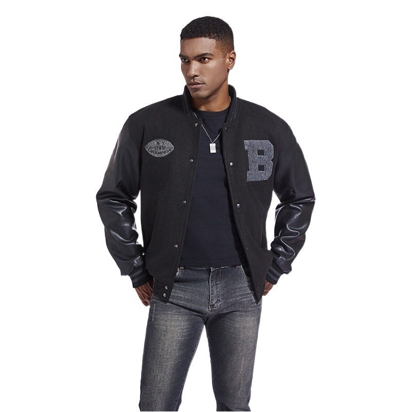 Men's Autumn and Winter Baseball Jacket, Trendy Casual Men's Embroidered Oversized Jacket, Cross-Border Foreign Trade Men's Clothing, Carhartt Jacket