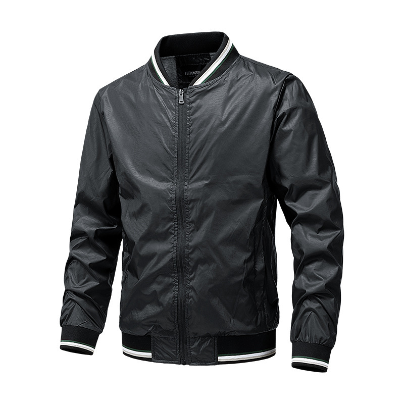 Amazon Summer Thin Casual Jacket Men's Elastic Anti-Wrinkle New Breathable Jacket Trendy Cross-Border Fashion Men's Clothing