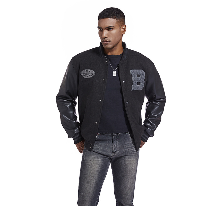 Men's Autumn and Winter Baseball Jacket, Trendy Casual Men's Embroidered Oversized Jacket, Cross-Border Foreign Trade Men's Clothing, Carhartt Jacket