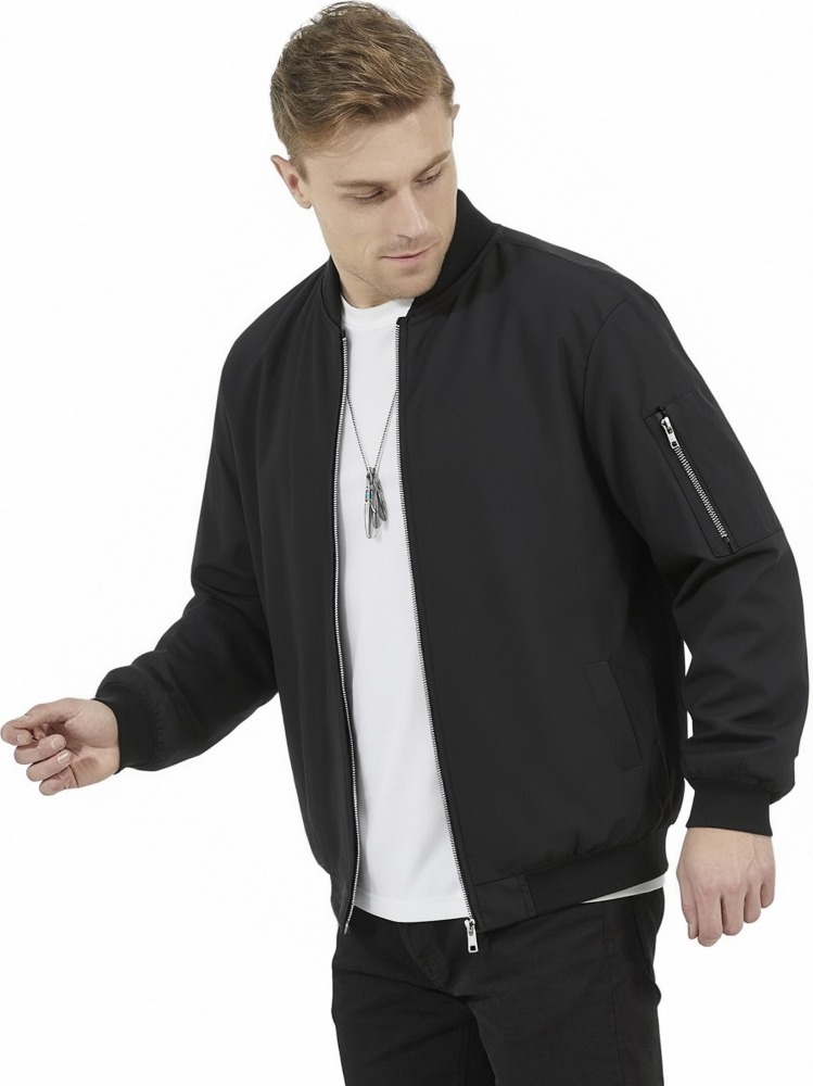 GorgeousBen Men's Streetwear Windproof Bomber Jacket, Loose Fit for Casual Daily Wear Spring Fall