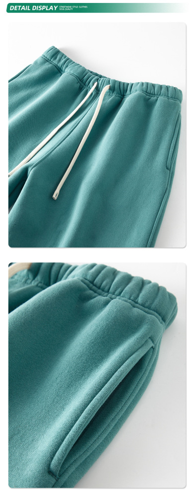 GorgeousBen Men's Fleece Straight Sweatpants, Oversized Thickened Streetwear Drawstring Casual Pants