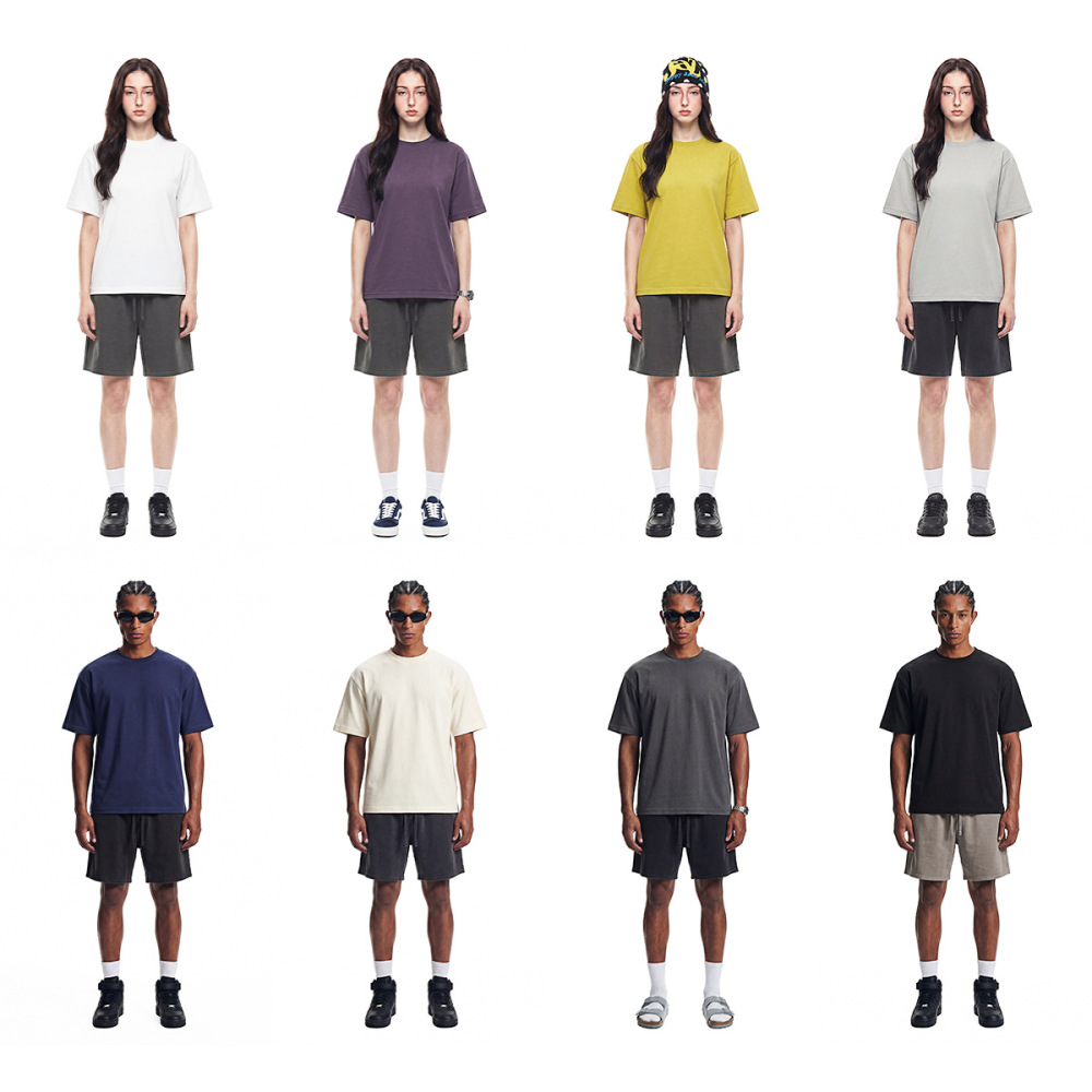 GorgeousBen Men's Streetwear 245g Quick-Dry Honeycomb Mesh Basic Short Sleeve T-Shirt, Loose Fit for Daily Wear Spring Summer