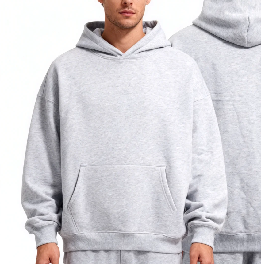 GorgeousBen ARTIEMASTER 2518#7718# Men's Oversized Fleece Hoodie & Sweatpants Set, 350g Cotton Blend Streetwear Tracksuit, Multiple Colors, S-XXL Sizes Available