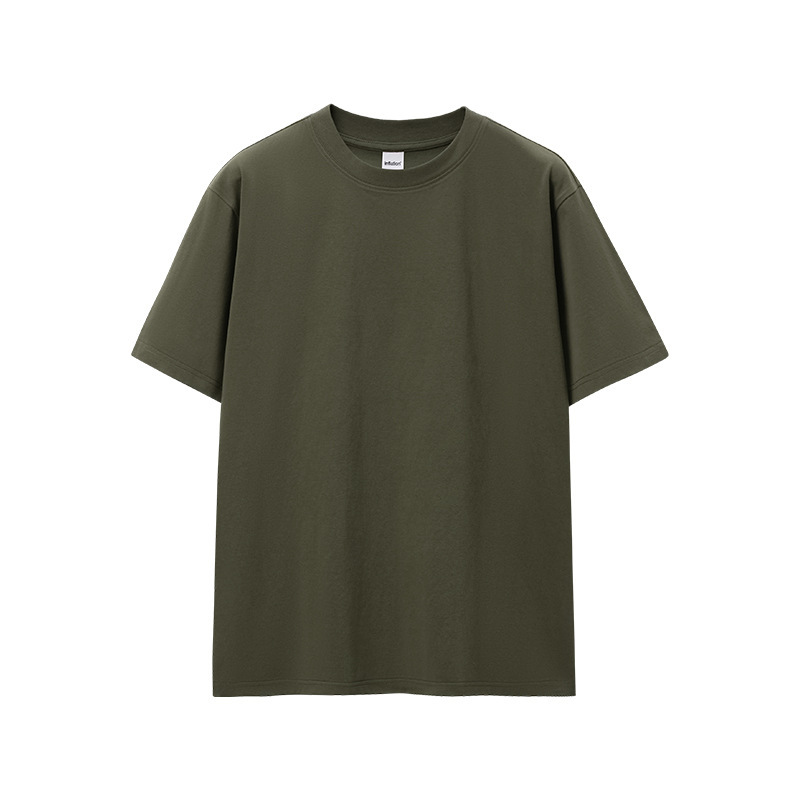 GorgeousBen Men's 220GSM Fruit Elastic Solona Cool Feeling T-Shirt Loose Fit Crew Neck Unisex Casual Tee for Spring Summer S-XXXL