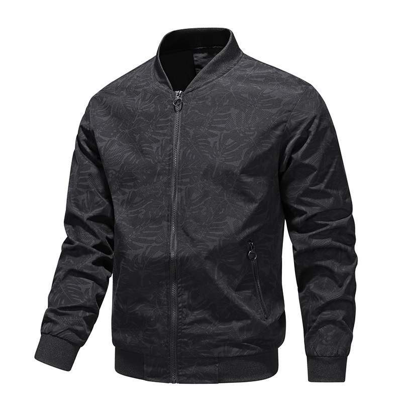 Jackets, Cross-Border Spring and Autumn Jackets, Men's Simple Youth Jackets, Zipper Bags, High-Quality Fabrics, Large Quantities in Stock