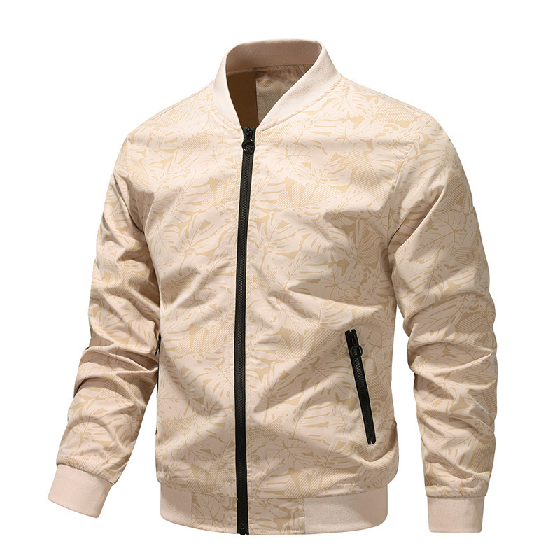 Jackets, Cross-Border Spring and Autumn Jackets, Men's Simple Youth Jackets, Zipper Bags, High-Quality Fabrics, Large Quantities in Stock