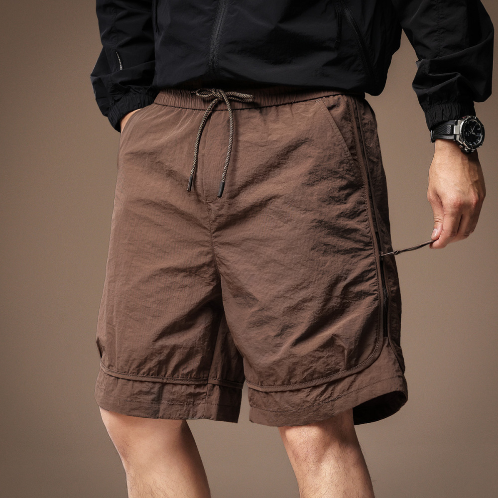 GorgeousBen Men's 80% Polyester Ice Silk Quick Dry Cargo Shorts Loose Fit Summer Athletic 5 Inch Pants M-5XL