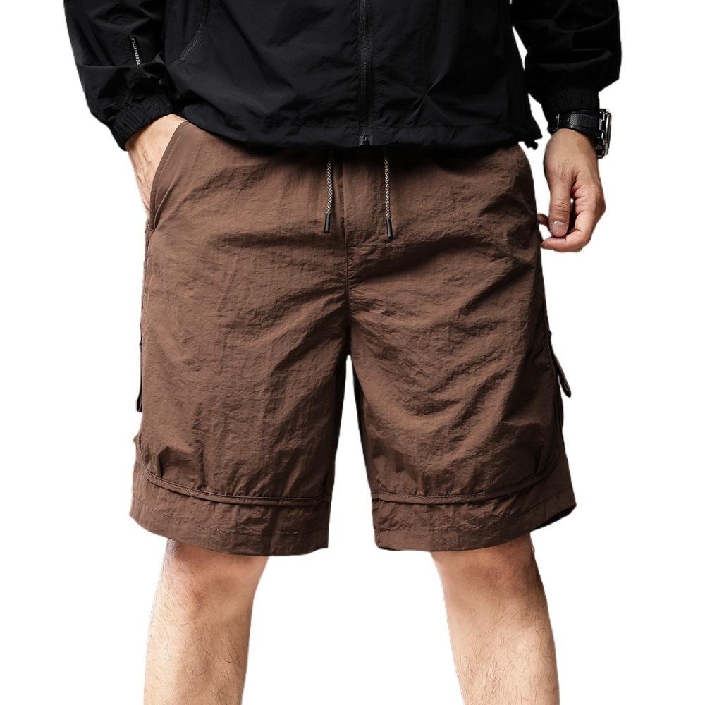 GorgeousBen Men's 80% Polyester Ice Silk Quick Dry Cargo Shorts Loose Fit Summer Athletic 5 Inch Pants M-5XL