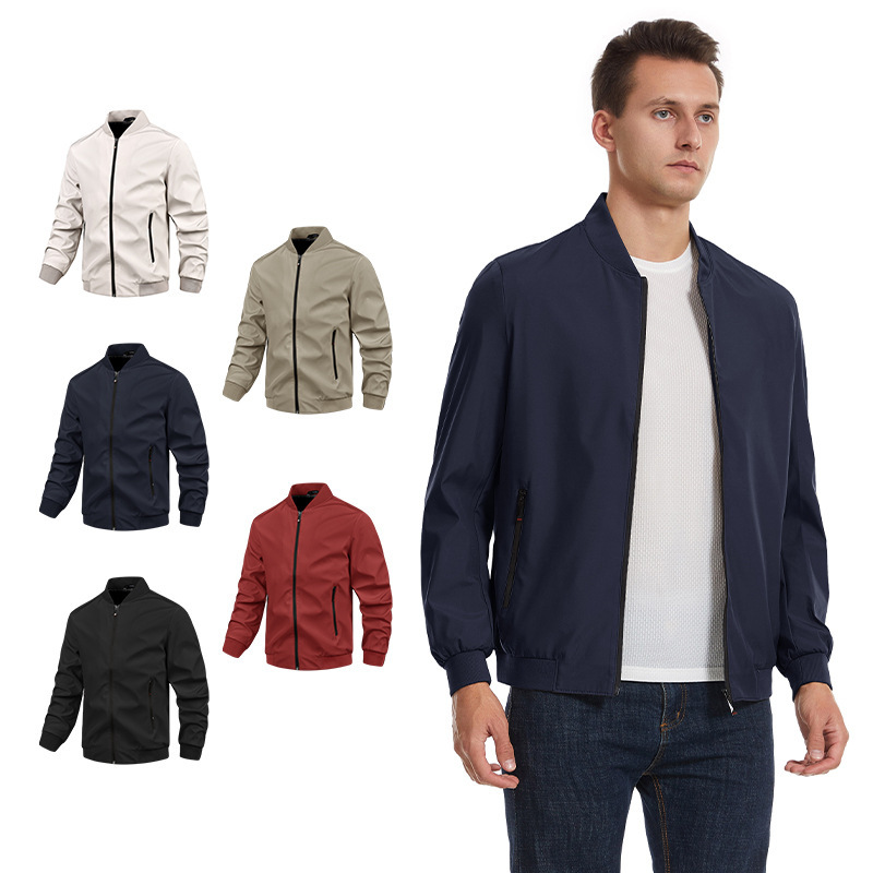 Cross-border European size men's jacket basic baseball uniform workwear Amazon jacket casual jacket business casual style