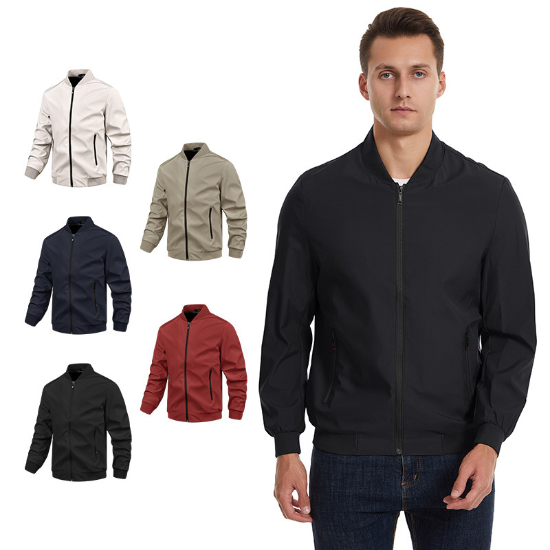 Cross-border European size men's jacket basic baseball uniform workwear Amazon jacket casual jacket business casual style