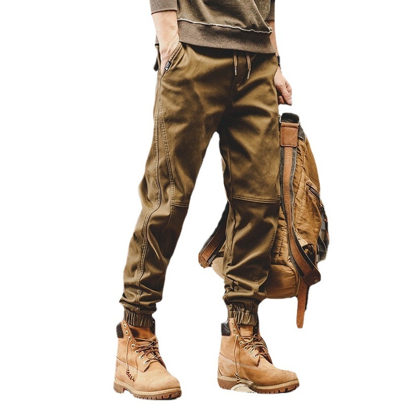 GorgeousBen Men's American Heavyweight Retro Cargo Pants Loose Fit Fleece Lined Jogger Trousers Winter Casual Pants S-4XL