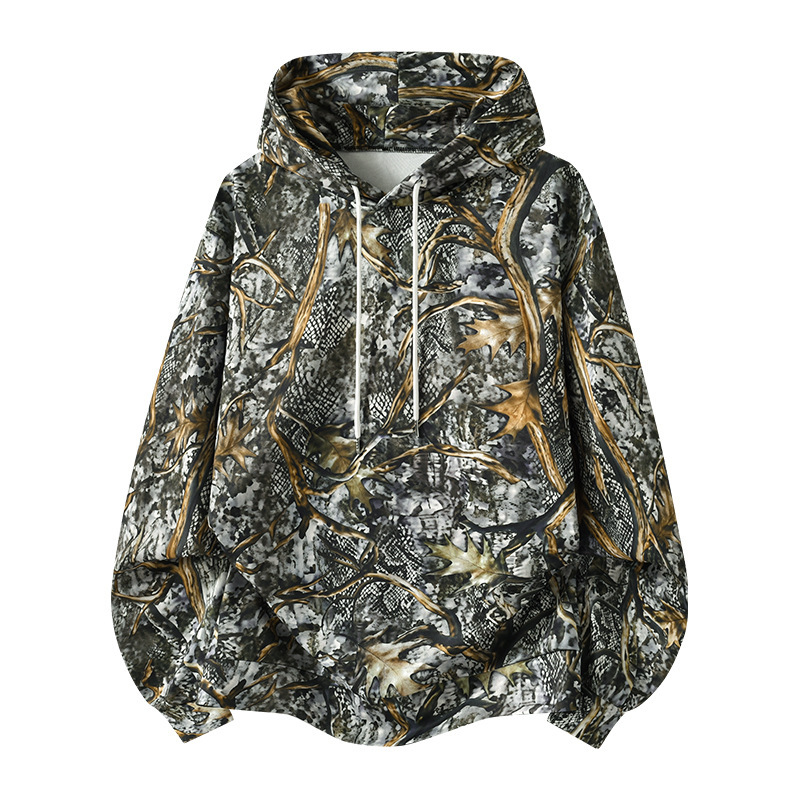 2026 spring new pullover camouflage casual sports hoodie men's cross-border Amazon 3D forest pullover