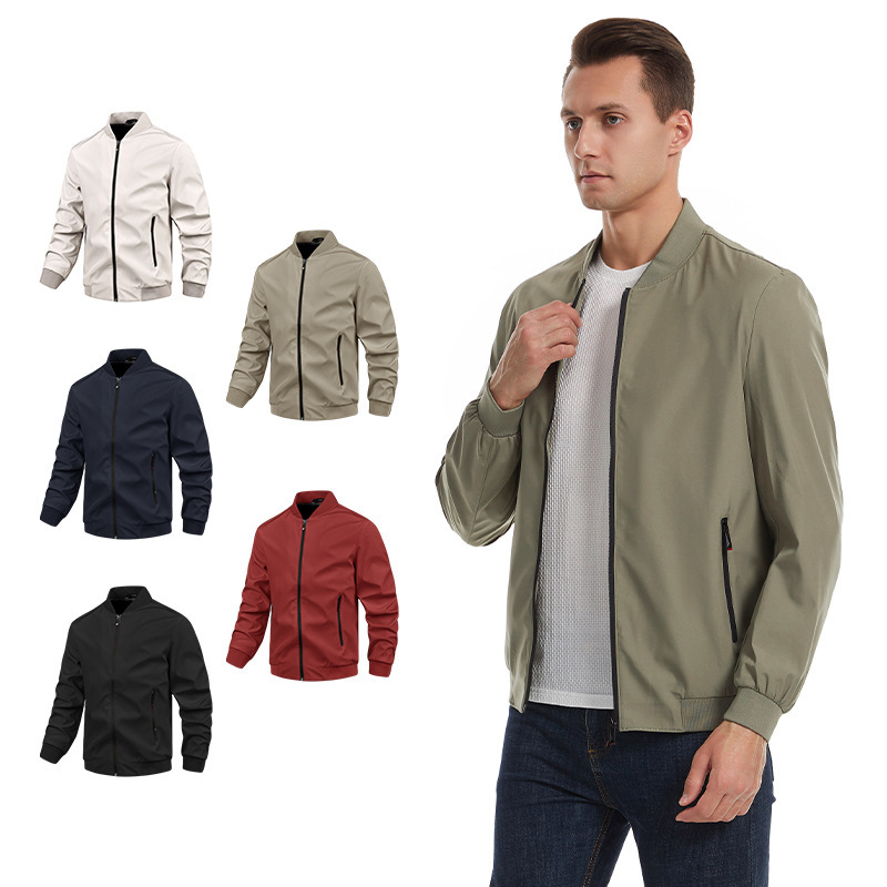 Cross-border European size men's jacket basic baseball uniform workwear Amazon jacket casual jacket business casual style