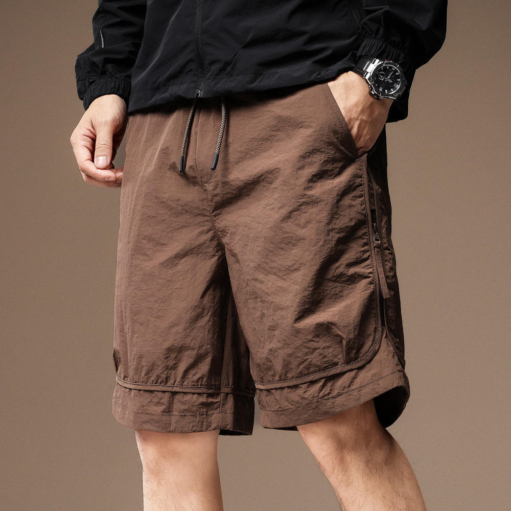 GorgeousBen Men's 80% Polyester Ice Silk Quick Dry Cargo Shorts Loose Fit Summer Athletic 5 Inch Pants M-5XL