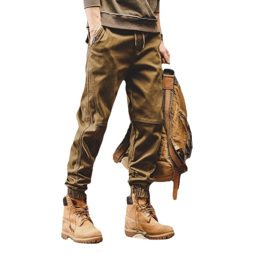 GorgeousBen Men's American Heavyweight Retro Cargo Pants Loose Fit Fleece Lined Jogger Trousers Winter Casual Pants S-4XL