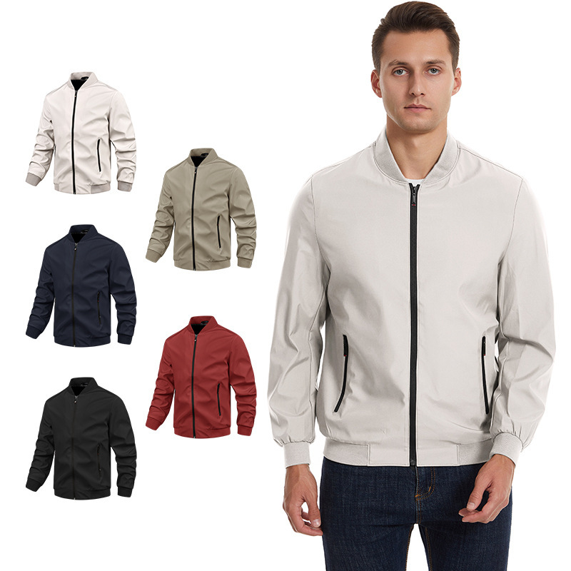 Cross-border European size men's jacket basic baseball uniform workwear Amazon jacket casual jacket business casual style