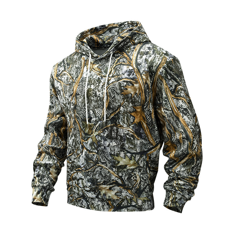 2026 spring new pullover camouflage casual sports hoodie men's cross-border Amazon 3D forest pullover