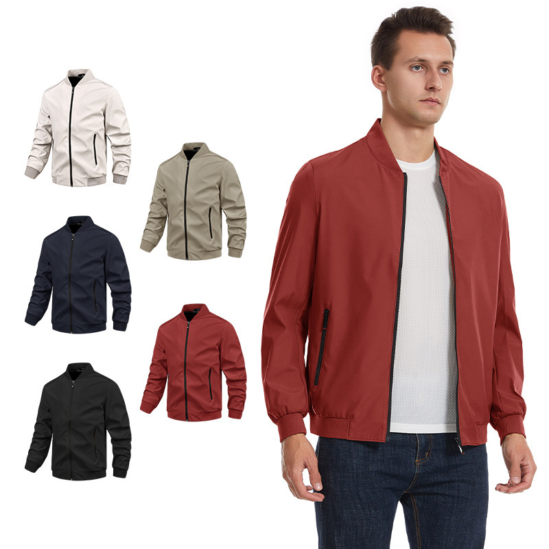 Cross-border European size men's jacket basic baseball uniform workwear Amazon jacket casual jacket business casual style