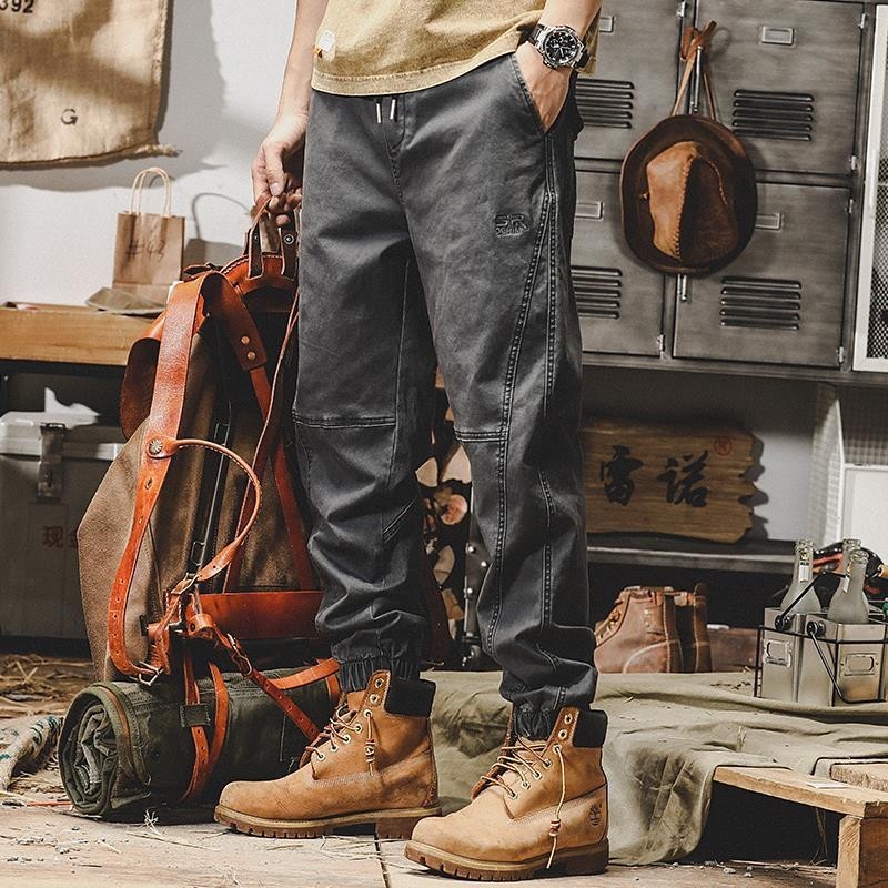 GorgeousBen Men's American Heavyweight Retro Cargo Pants Loose Fit Fleece Lined Jogger Trousers Winter Casual Pants S-4XL