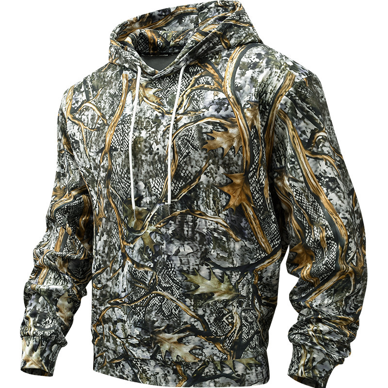 2026 spring new pullover camouflage casual sports hoodie men's cross-border Amazon 3D forest pullover