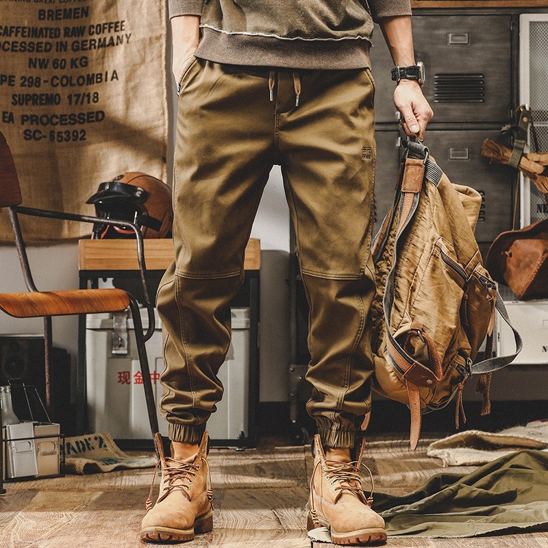 GorgeousBen Men's American Heavyweight Retro Cargo Pants Loose Fit Fleece Lined Jogger Trousers Winter Casual Pants S-4XL