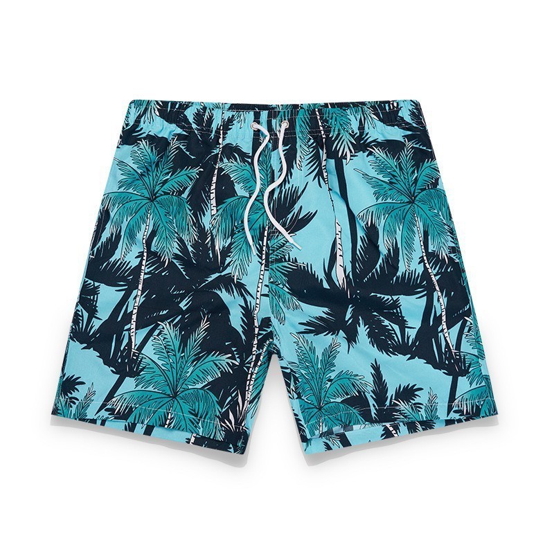 2026 Summer new Hawaiian ins vacation beach pants men's large size coconut tree 3D digital floral print casual jumpsuit