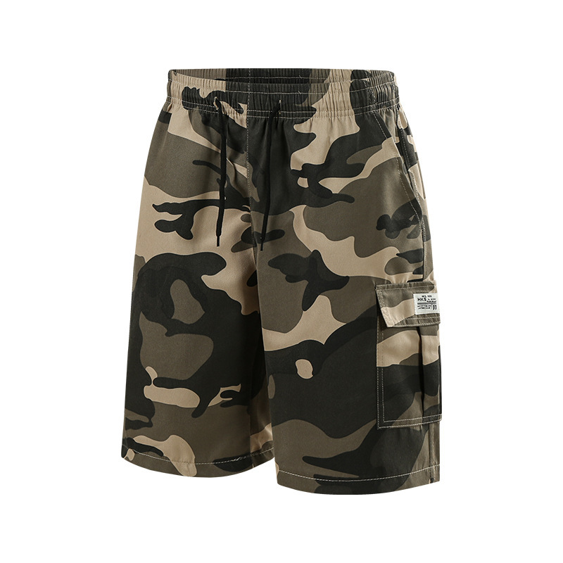 Cross-border Amazon summer sports and leisure fashion work clothes camouflage shorts fitness running quick-drying overalls