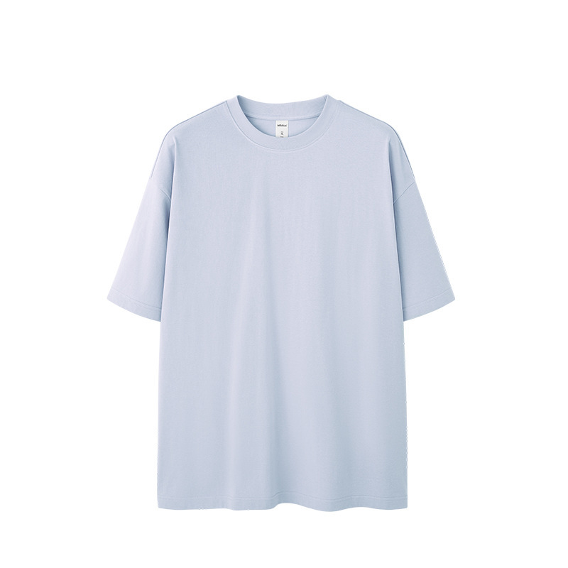 Jie Zhan Men's Clothing | 260g Macaron Heavyweight Trendy Brand T-Shirt 2026 New Loose Drop-Shoulder Sorona Short-Sleeve T-Shirt