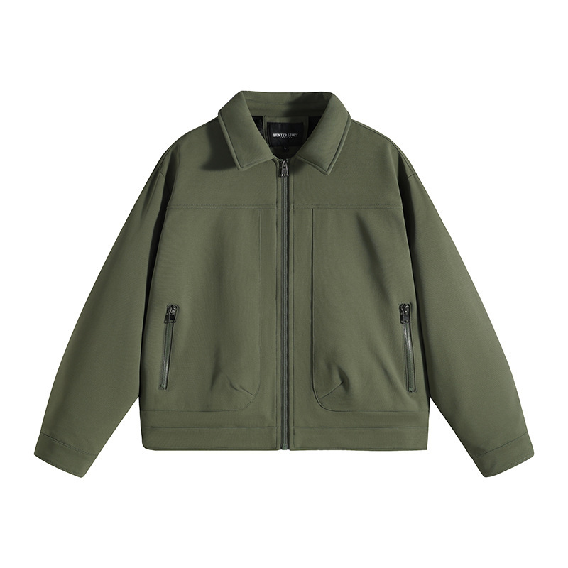 Cross-Border Knitted Men's Lapel Jacket, New Spring and Autumn Style, Slightly Loose Casual Versatile Outerwear, Thin Workwear Trendy Men's Fashion