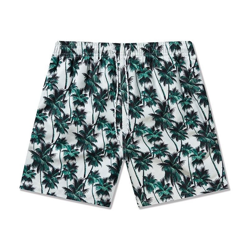 2026 Summer new Hawaiian ins vacation beach pants men's large size coconut tree 3D digital floral print casual jumpsuit